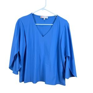 Jude Connally Daniella Top Blue Bell Open Sleeve Size Small EUC